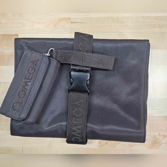 Omega Handbags - Omega toiletry bag/ travel pouch. Extendeble and has a hanging hook. Vintage